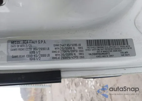 2021 Ram Promaster City Tradesman Slt from USA, damaged, VIN ZFBHRFBB4M6U18173